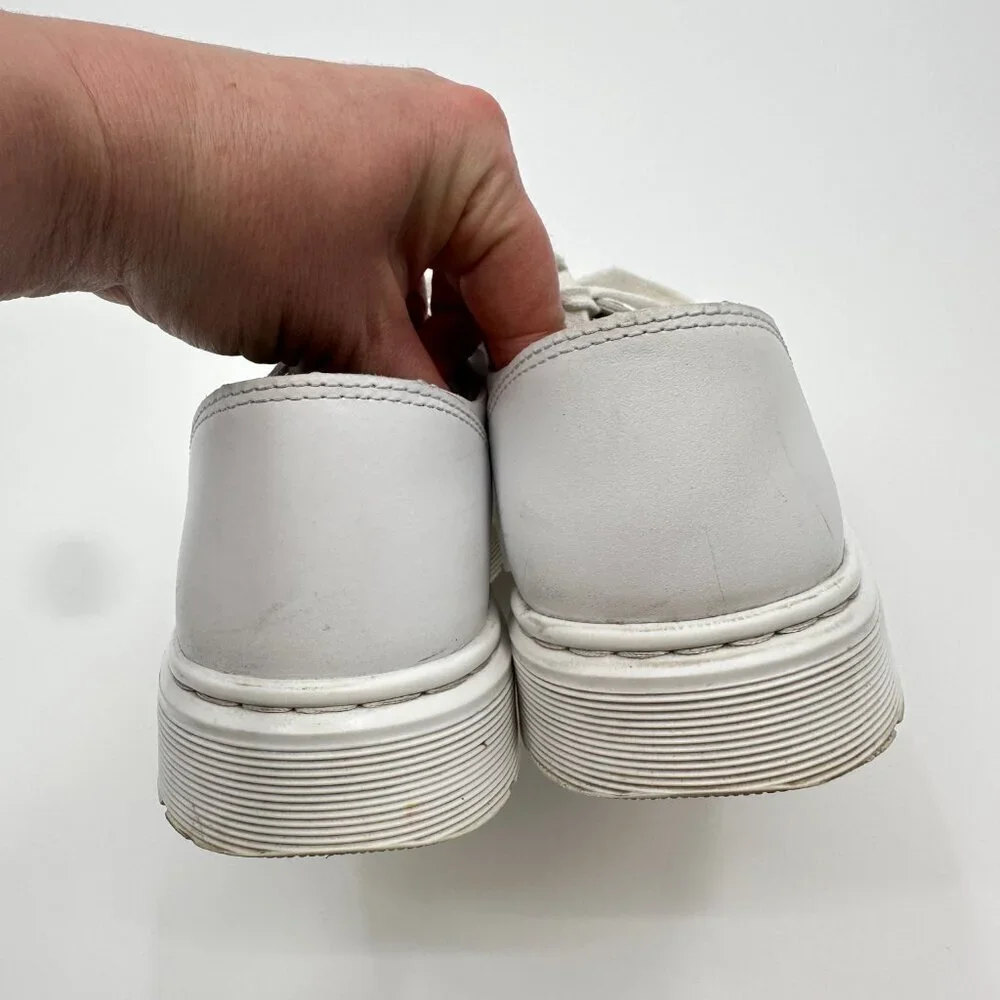 Dr. Martens Dante White Shoes Loafers Lace Up Sneakers Women's 7 Men's 6 Leather